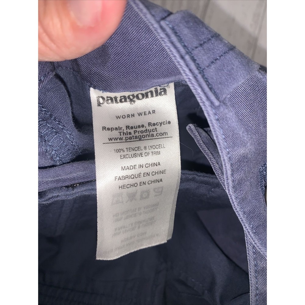 Womens Size 0 Patagonia Twill Joggers Blue EUC - Picture 7 of 7